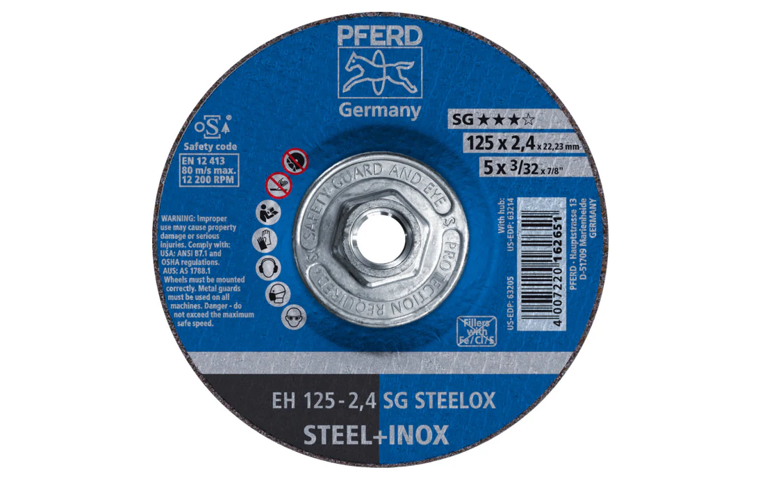 Pferd 5" Cut-Off Wheel - 3/32" Thick ~ 5/8-11 Thread