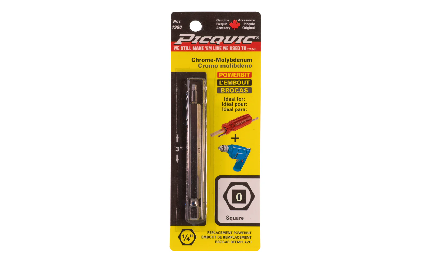 Picquic 3" Powerbit - #0 Robertson