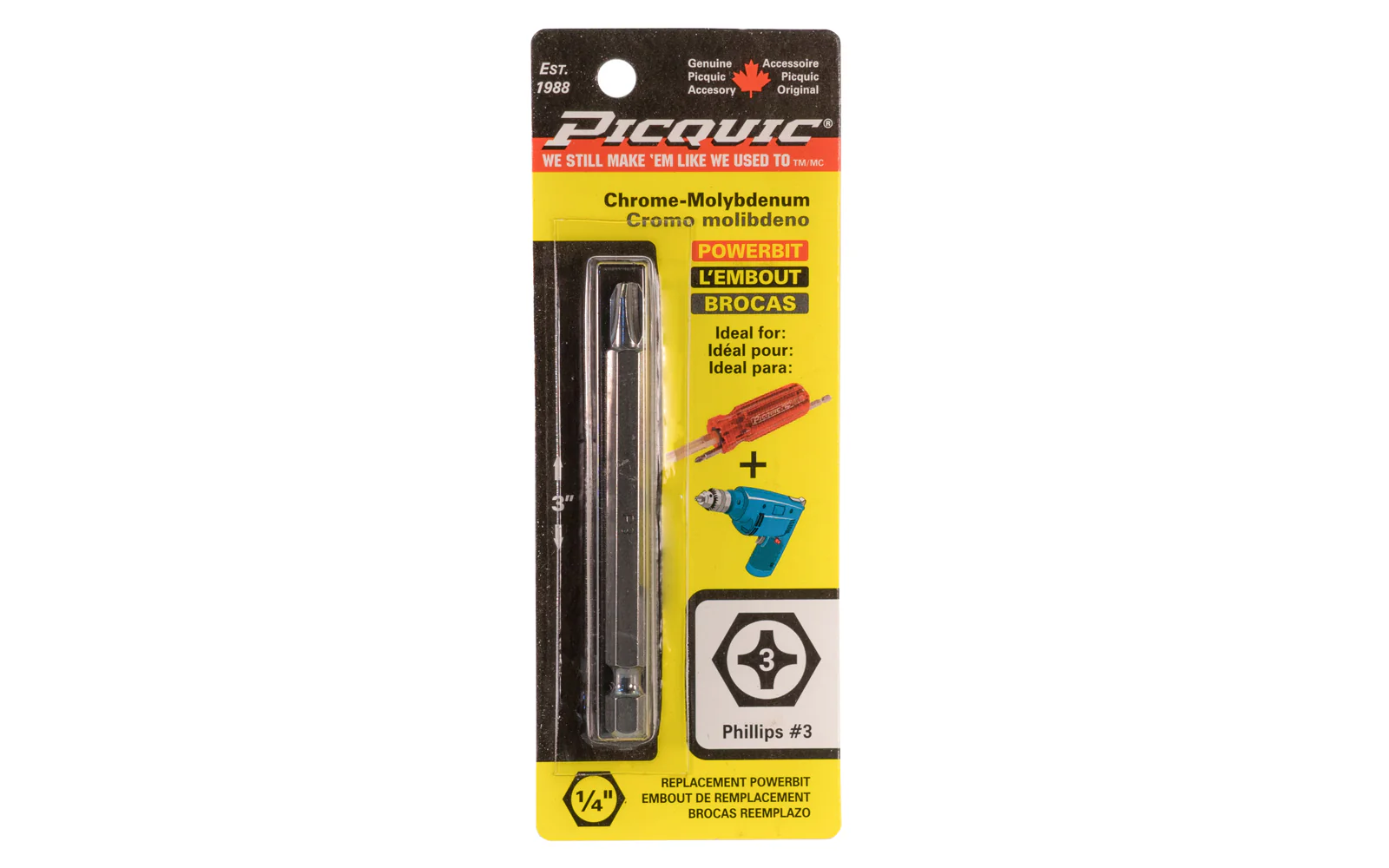 Picquic 3" Powerbit - #3 Phillips