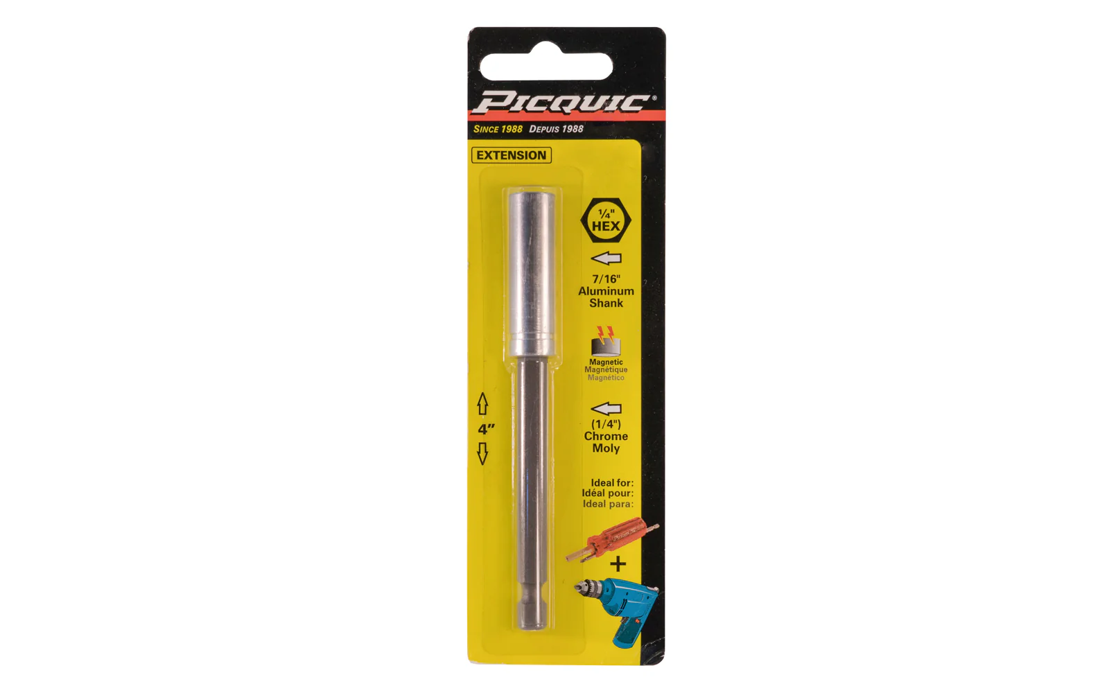 Picquic 4" Extension Adapter - 1/4" Hex - Image 2