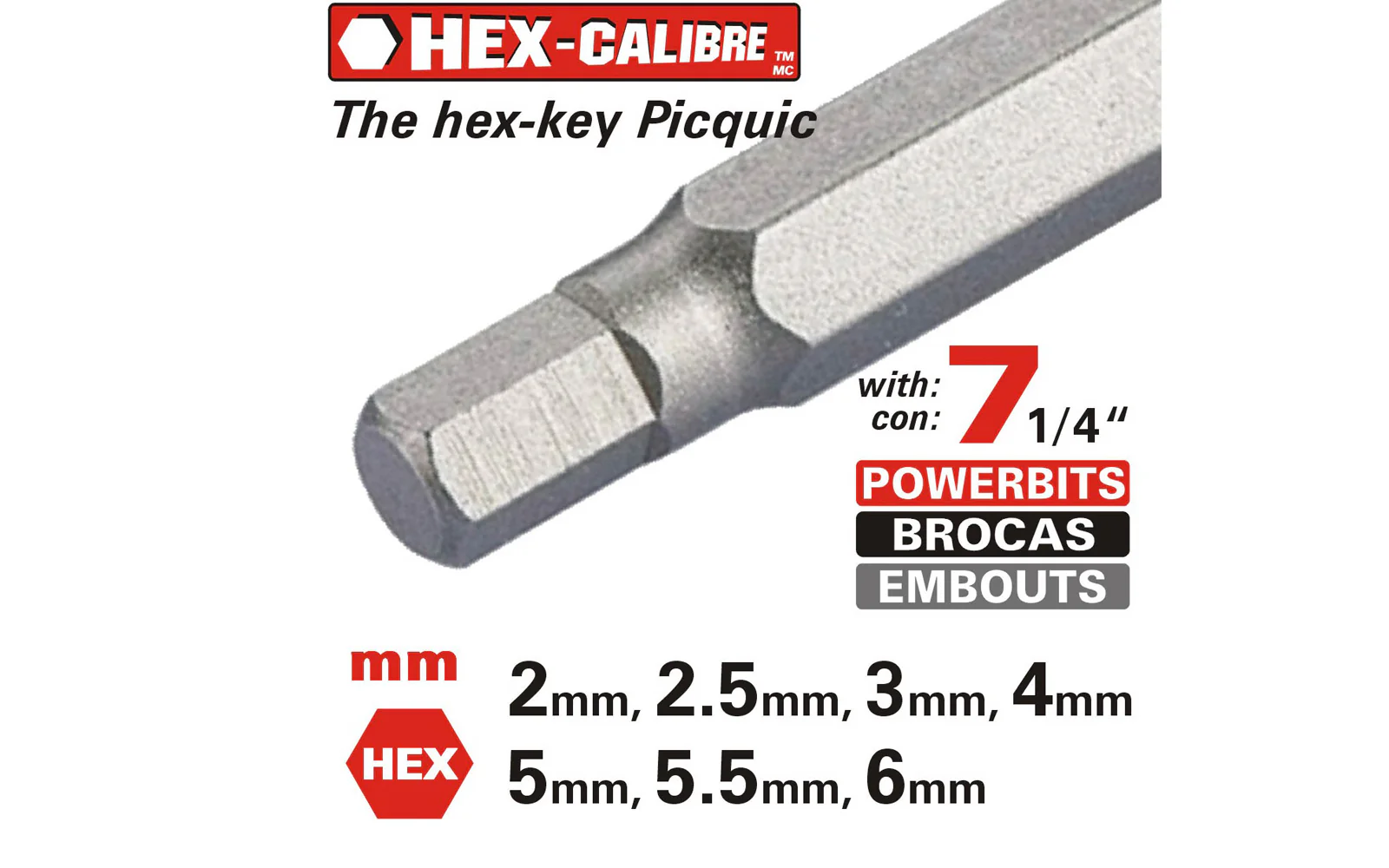 Picquic "Hex-calibre" Hex Key Multi-Bit Screwdriver - Metric - Image 3