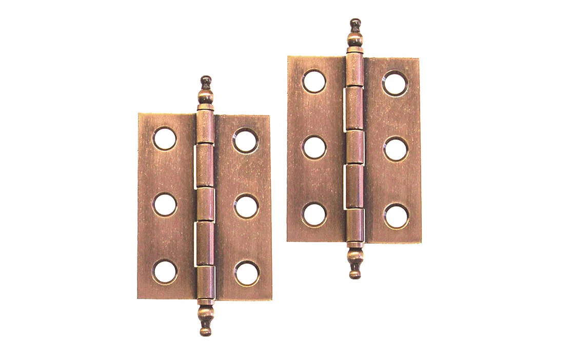 Plated Steel Steeple-Tip Cabinet Hinges ~ 2" x 1-7/16" - Image 2