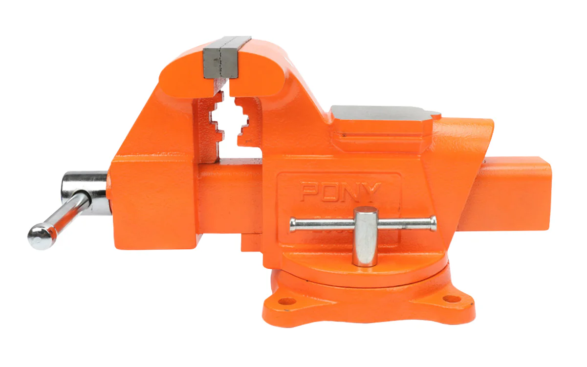 Pony 6" Heavy-Duty Bench Vise with Swivel Base ~ 5" Jaw Opening - Image 2