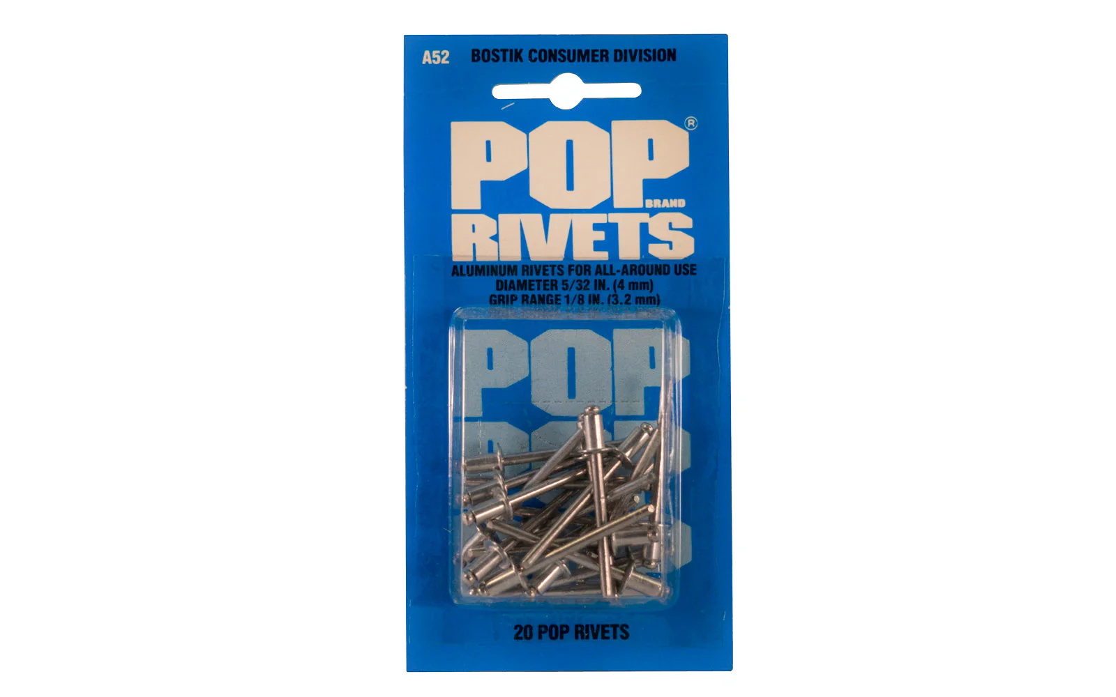POP Rivets 5/32" x 1/8" Aluminum Rivets - 20 Pack