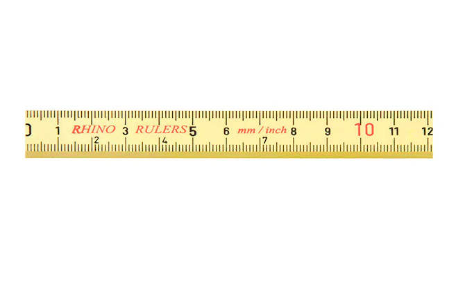 Rhino 6' Inch / Metric Reading Fiberglass Folding Ruler - Image 2
