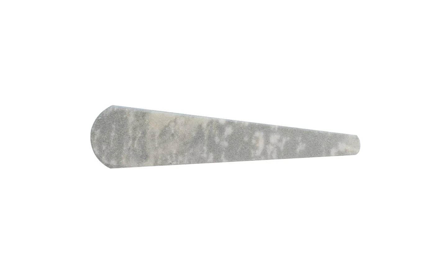 Round Radius Edge, Hard Arkansas Slip Stone ~ 4" x 2"  x  3/8" < 1/2" - Image 2
