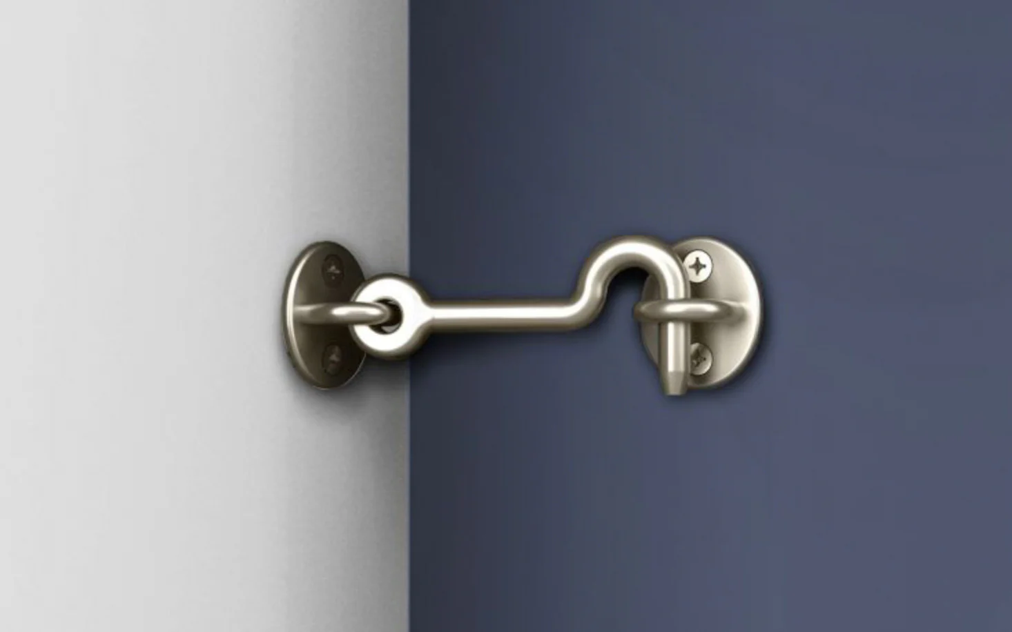 4" Satin Nickel Privacy Hook - Image 2