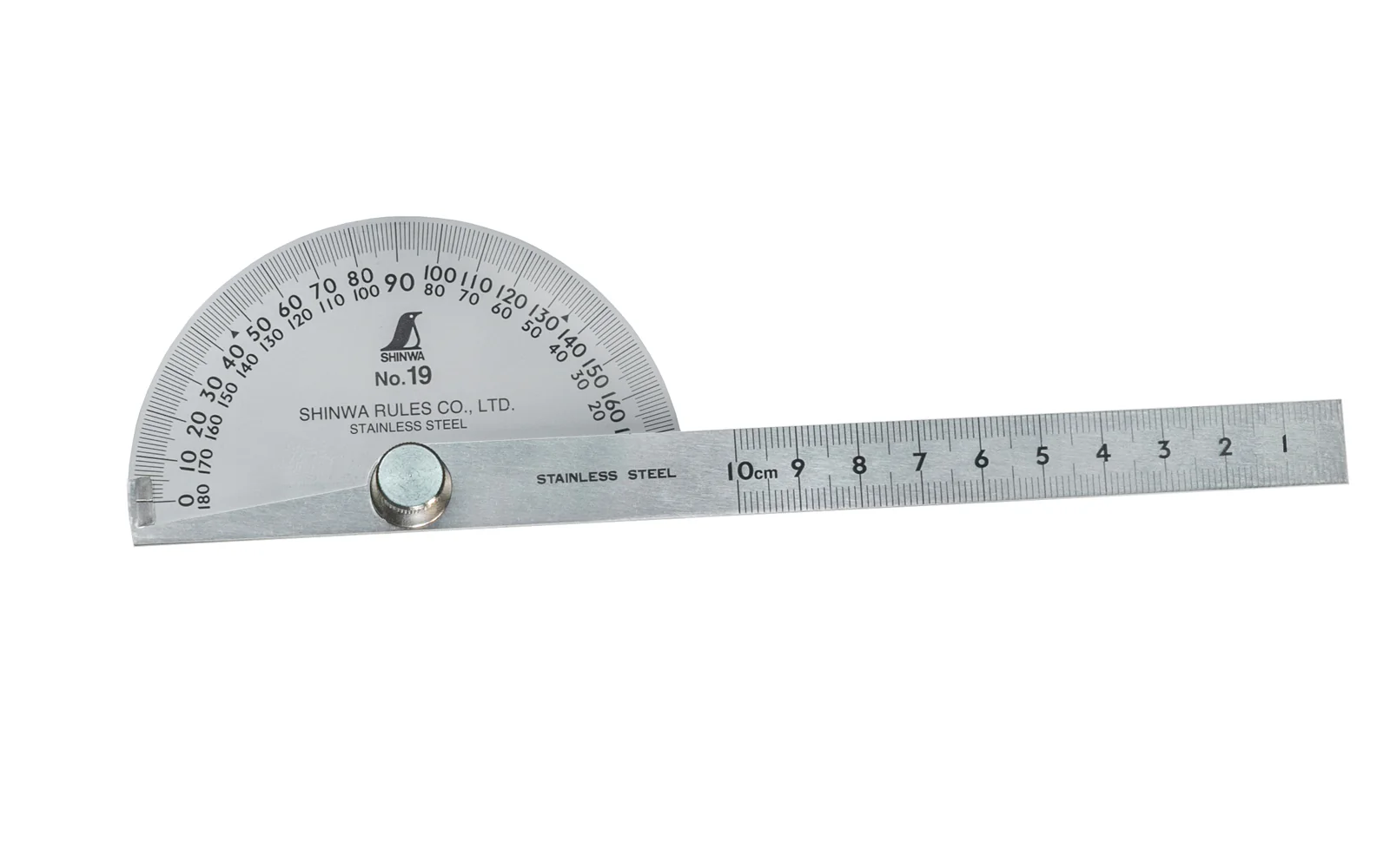 Shinwa No. 19 Protractor ~ Stainless Steel - Image 2