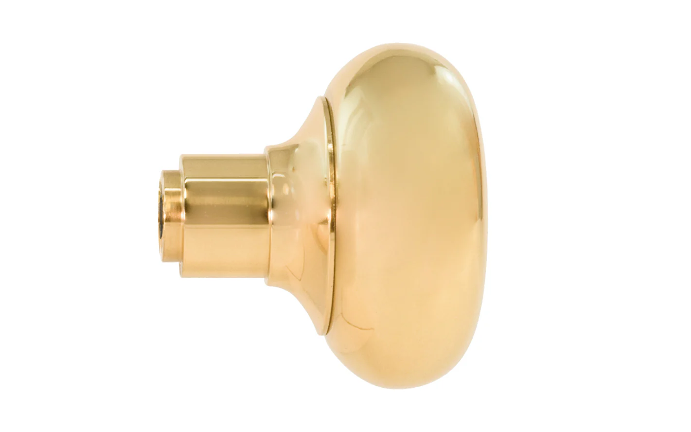 Single Brass Classic Smooth Doorknob - Image 3