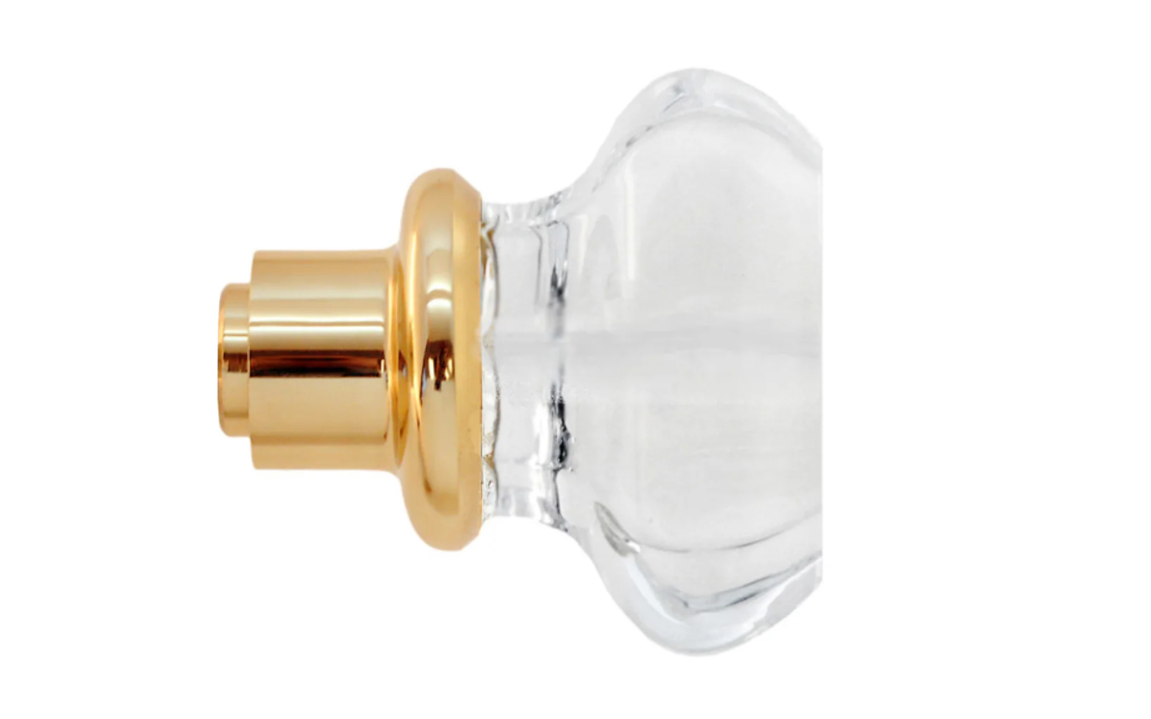 Single Octagonal Clear Glass Doorknob - Image 4
