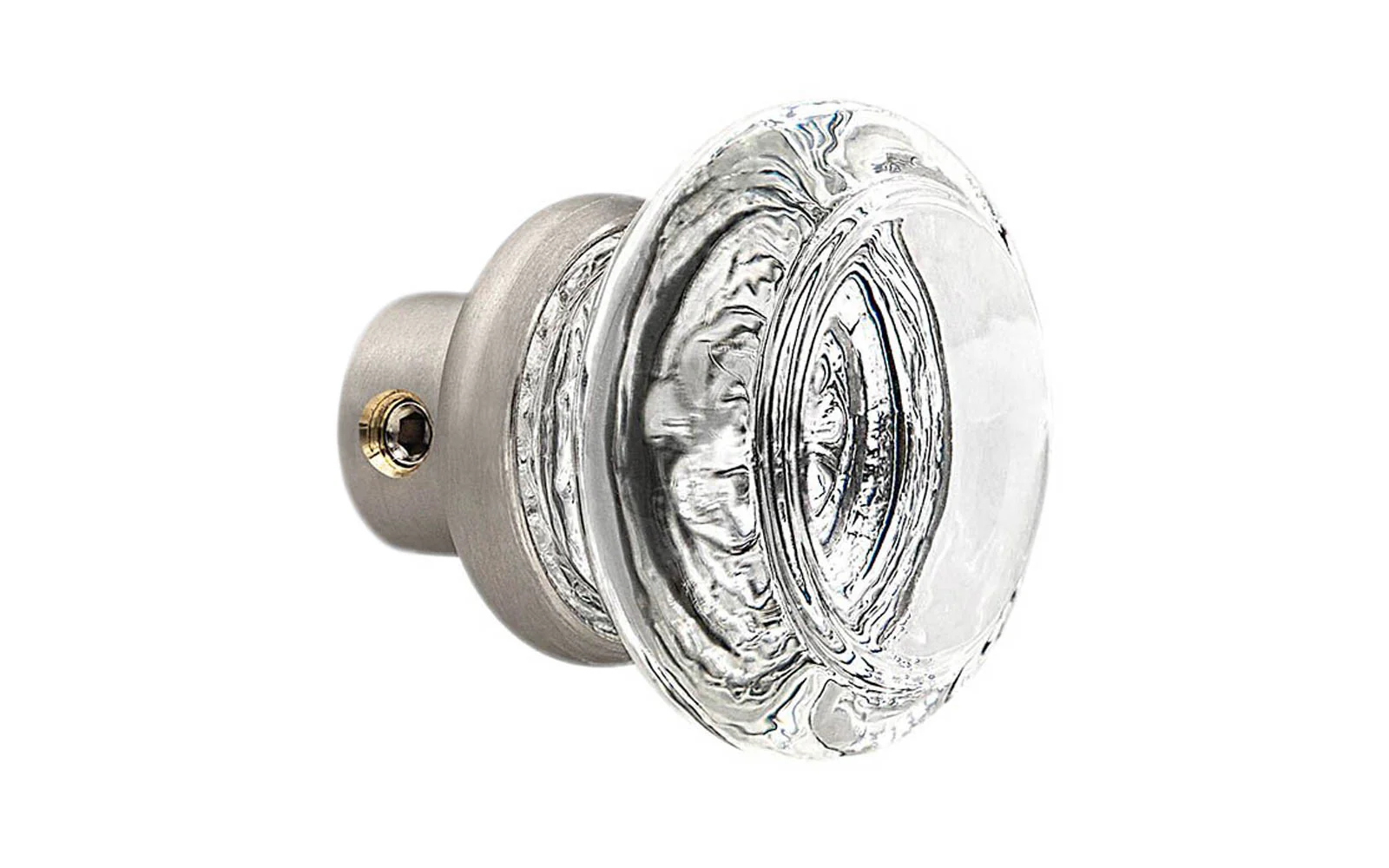 Single Round Clear Glass Doorknob - Image 3