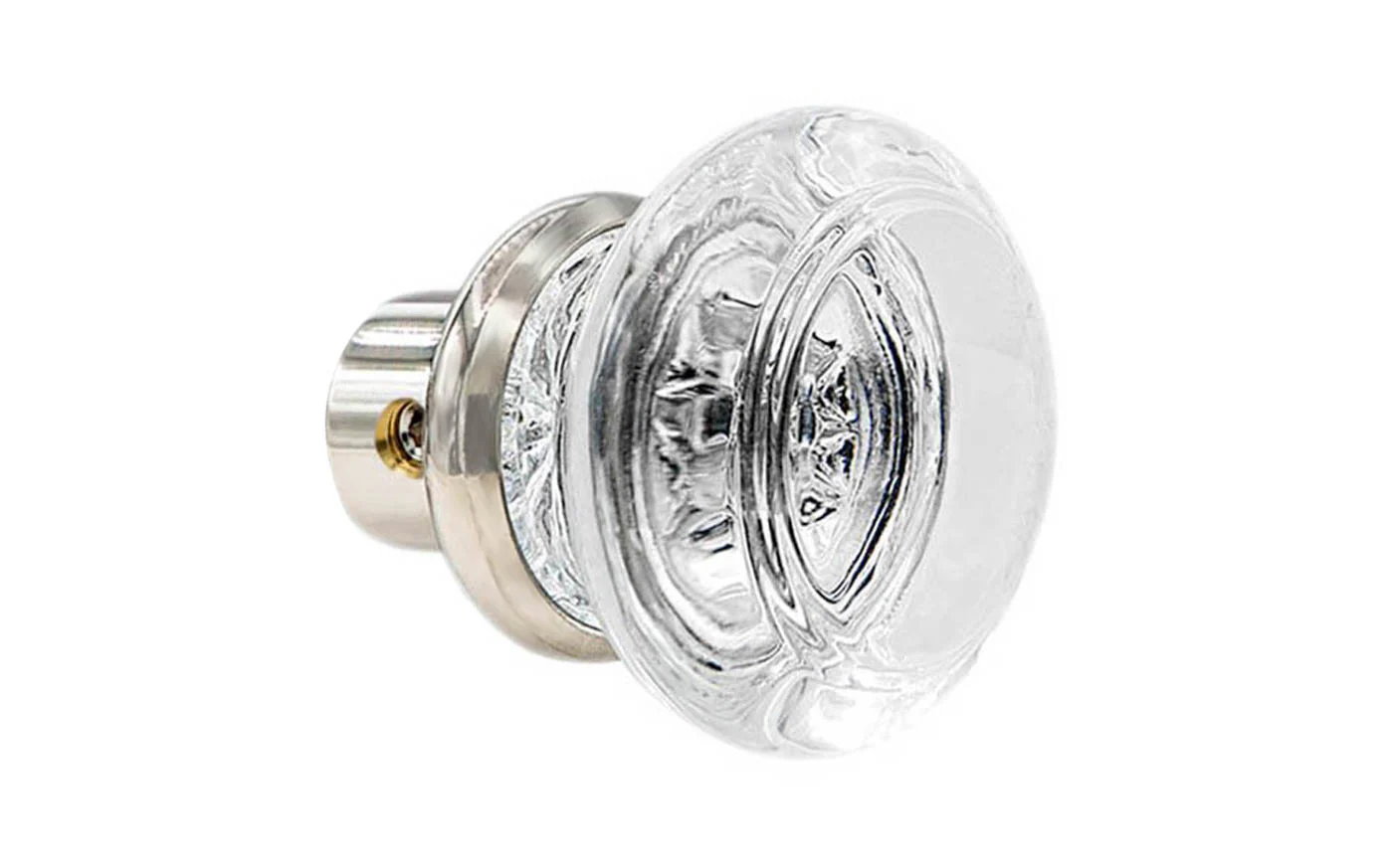 Single Round Clear Glass Doorknob - Image 5