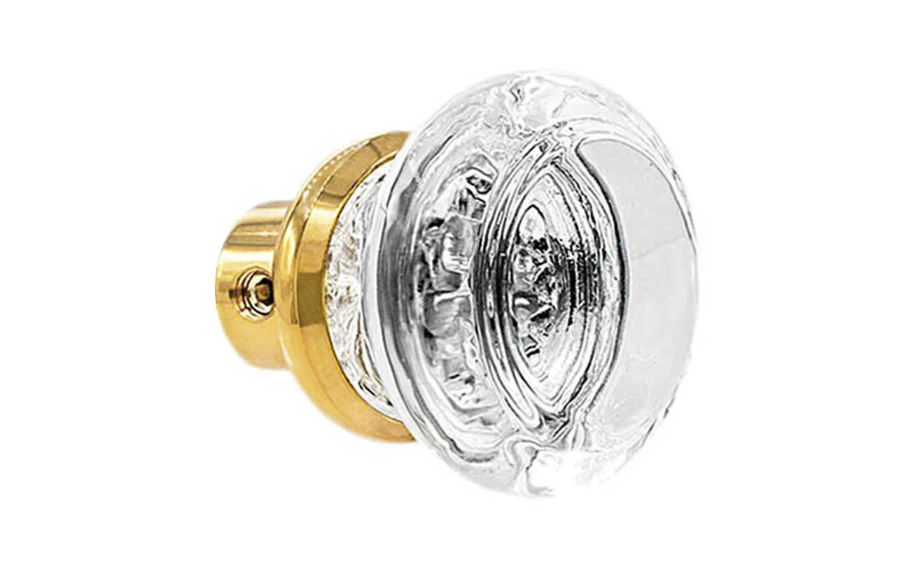 Single Round Clear Glass Doorknob - Image 6