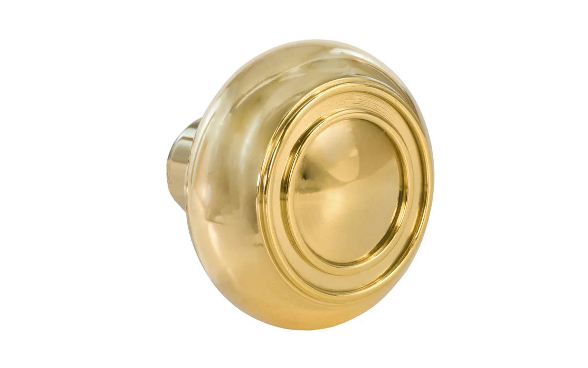 Single Solid Brass Core "Circle-Ring" Doorknob