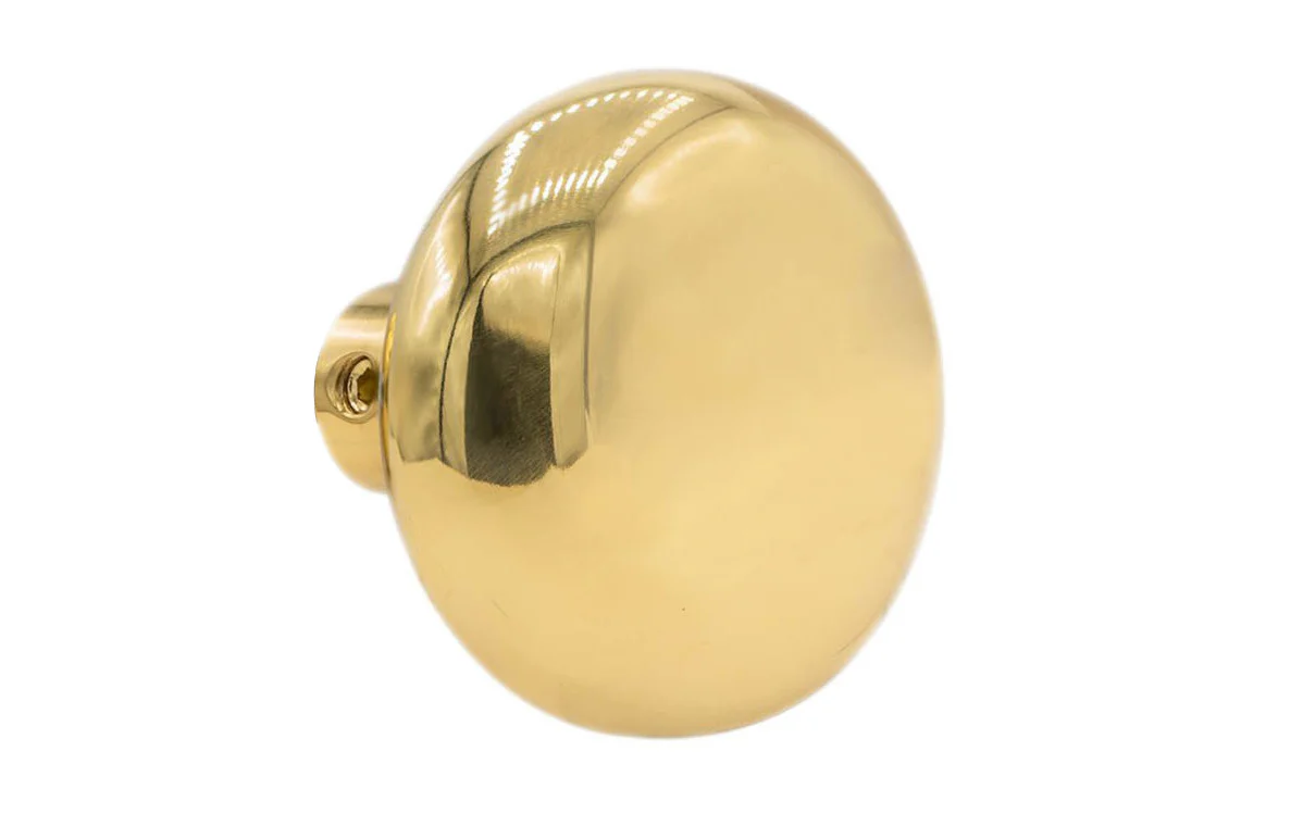 Single Solid Brass Core Classic Smooth Doorknob - Image 5