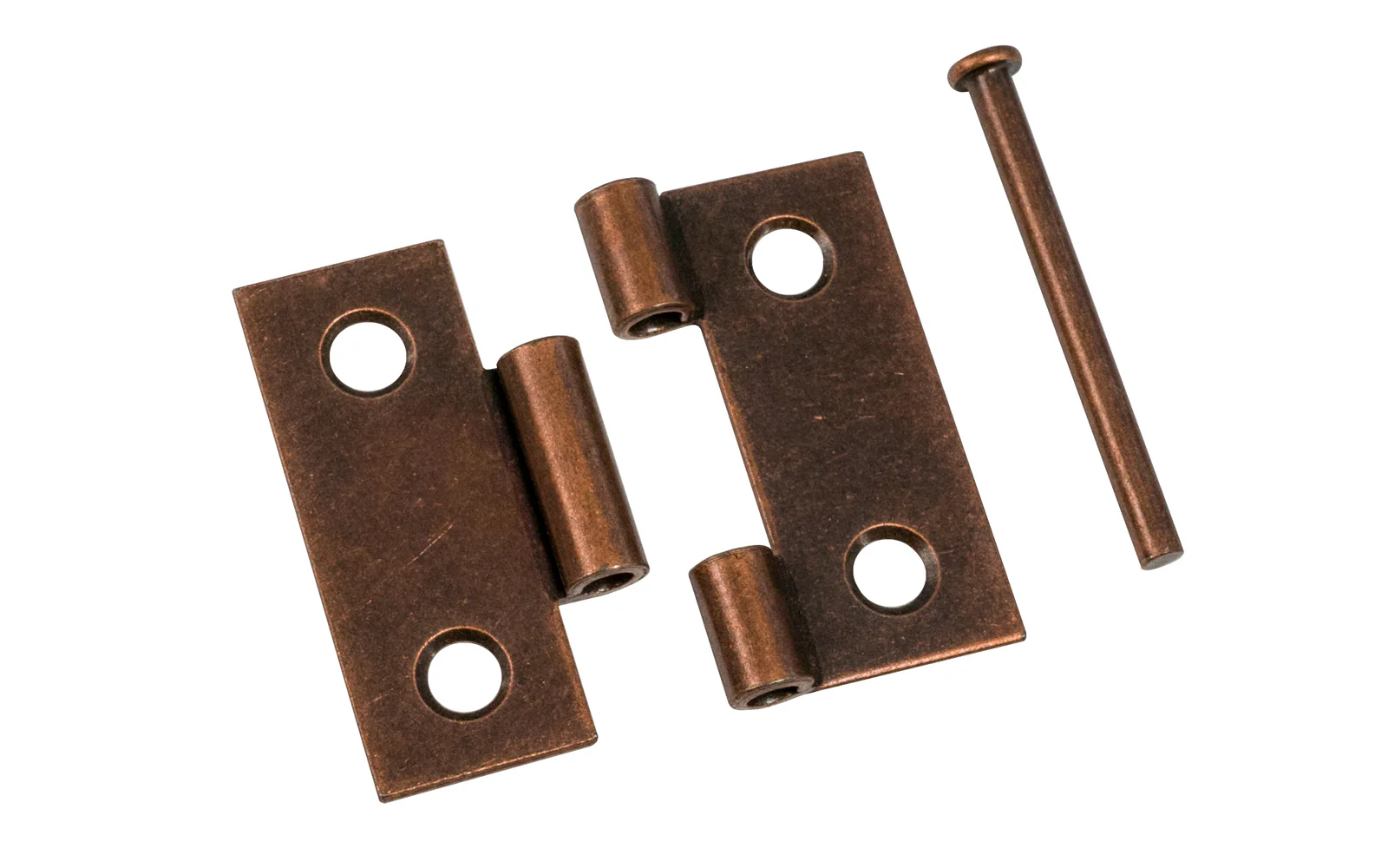 Pair of Loose Pin Plated Steel Cabinet Butt Hinges ~ 1-1/2" x 1-1/2" - Image 3
