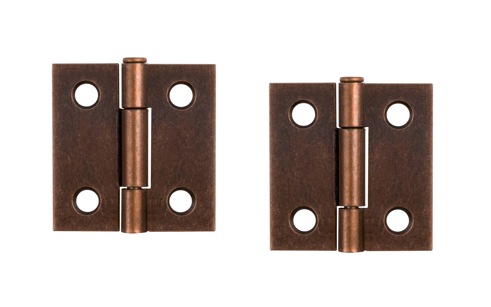 Pair of Loose Pin Plated Steel Cabinet Butt Hinges ~ 1-1/2" x 1-1/2" - Image 4