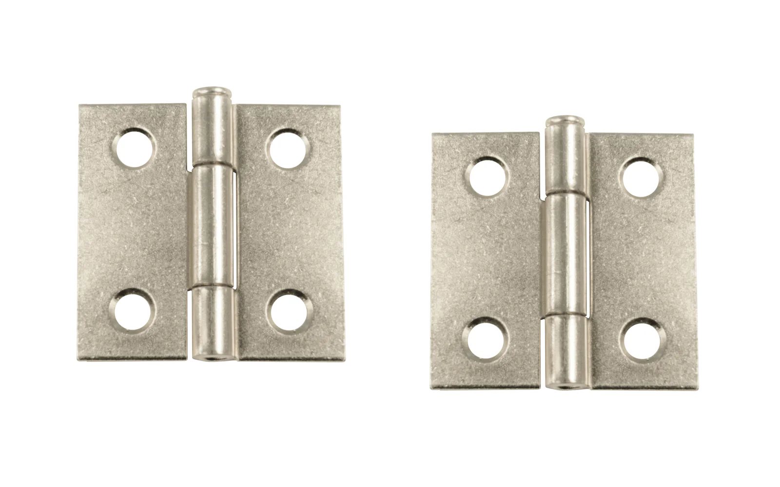 Pair of Loose Pin Plated Steel Cabinet Butt Hinges ~ 1-1/2" x 1-1/2" - Image 5