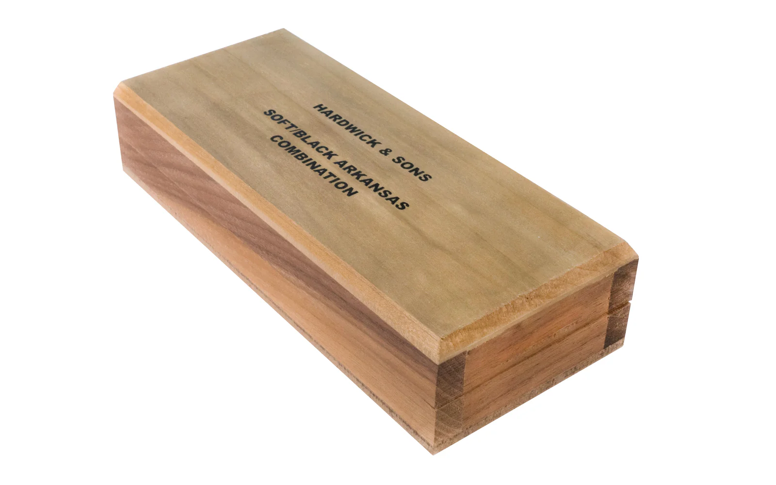 Soft/Black Hard Combination Arkansas Bench Stone with Wooden Box ~ 6" x 2" - Image 4