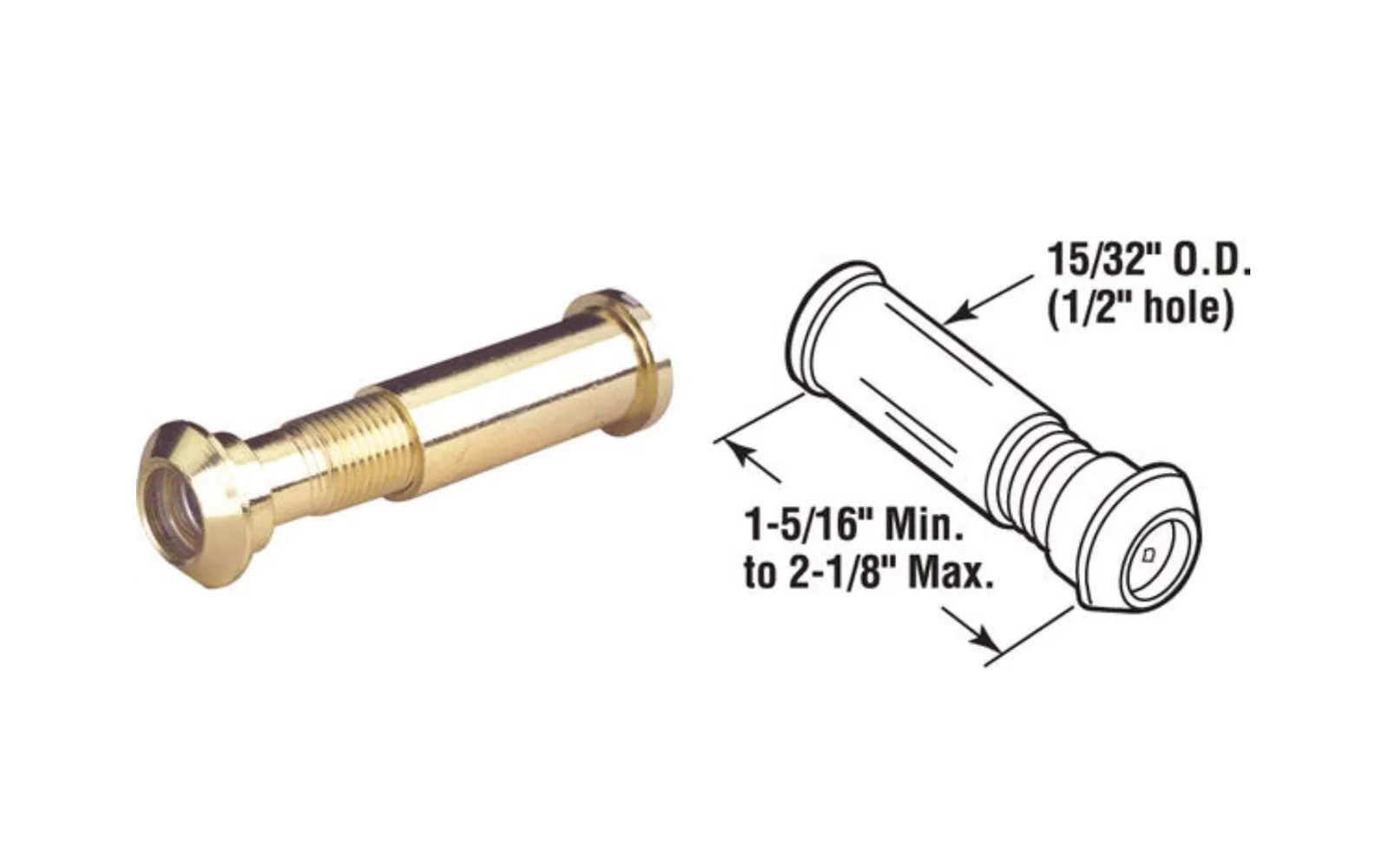 Solid Brass 160° Angle Door Viewer
