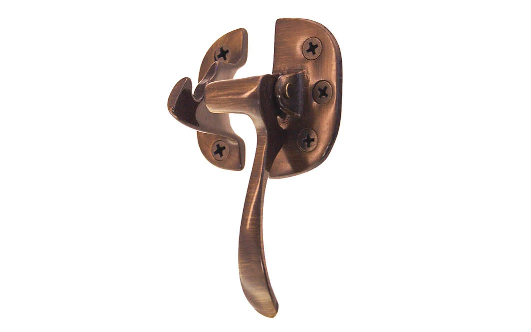 Solid Brass 3/8" Offset Ice Box Latch ~ Right Hand - Image 2