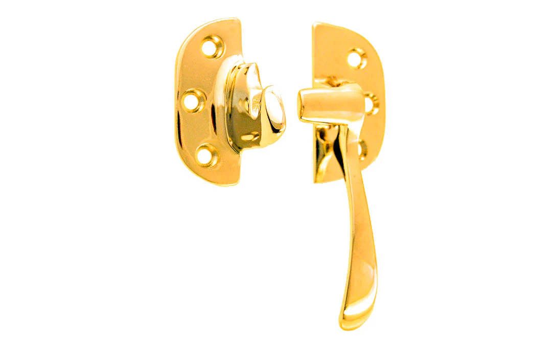 Solid Brass 3/8" Offset Ice Box Latch ~ Right Hand - Image 4