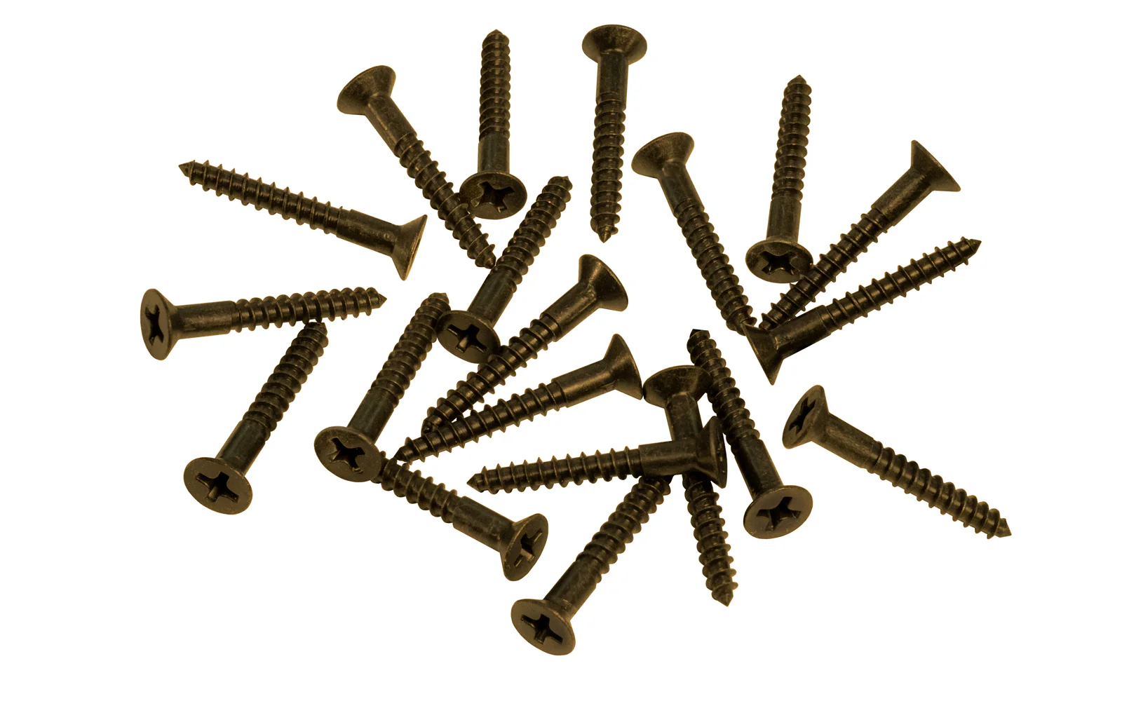 Solid Brass #7 x 1" Flat Head Phillips Wood Screws - Image 3