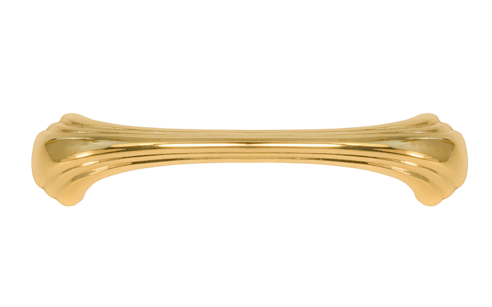Solid Brass "Art Deco" Handle Pull ~ 4" On Centers