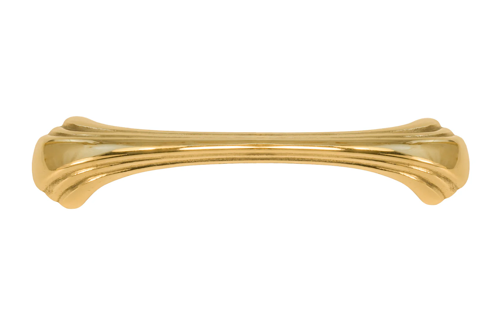 Solid Brass "Art Deco" Handle ~ 4-1/2" On Centers