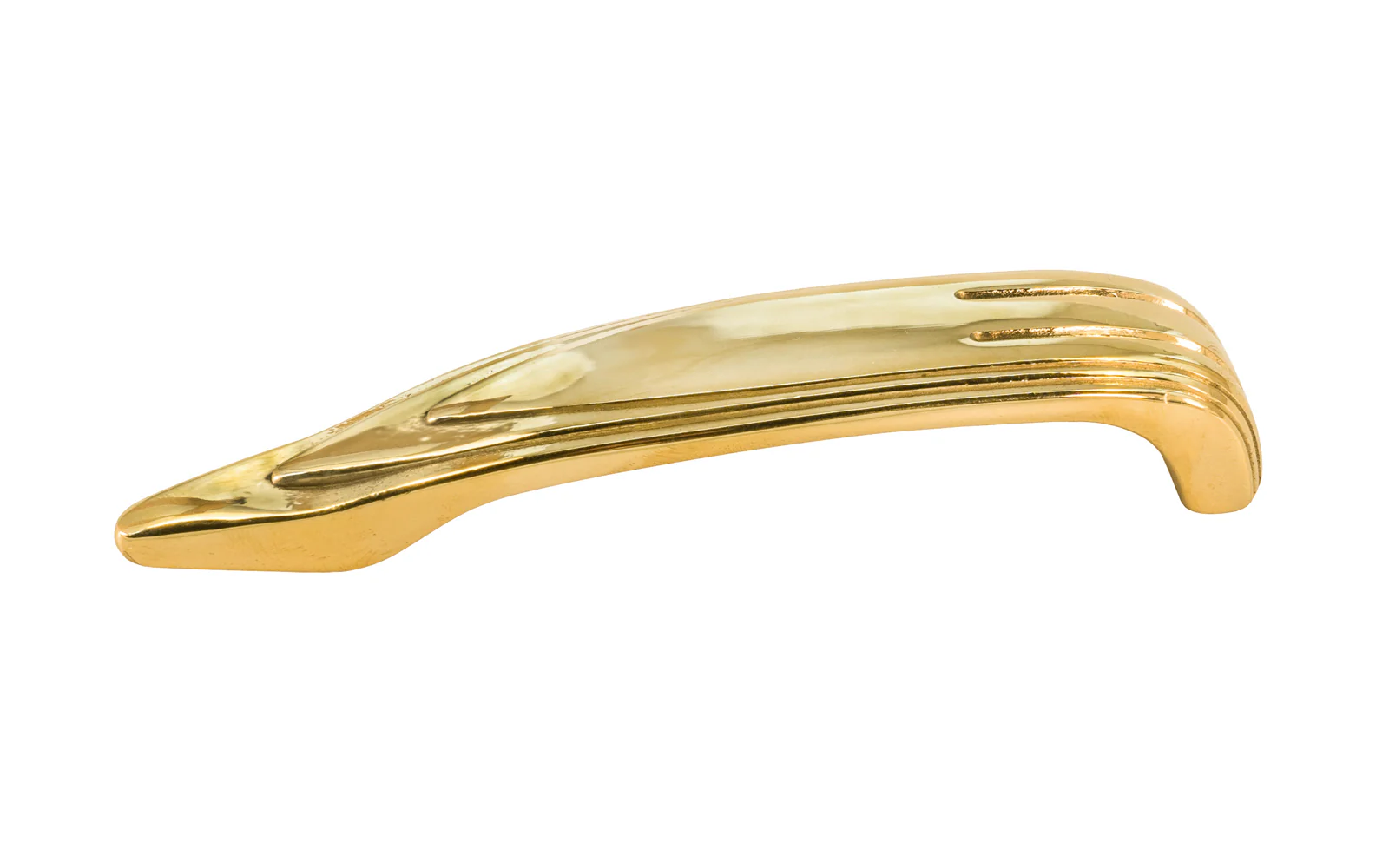 Solid Brass "Art Deco" Handle Pull ~ 4" On Centers - Image 3