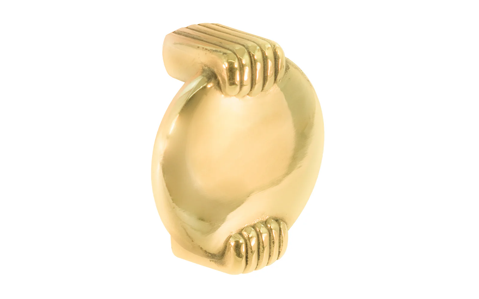 Solid Brass "Art Deco" Round Handle Pull - 1-1/2" On Centers - Image 3