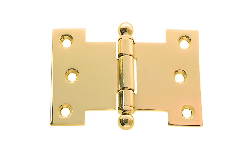 Solid Brass Ball-Tip Parliament Hinge ~ 3-1/2" x 2-1/2" - Image 2