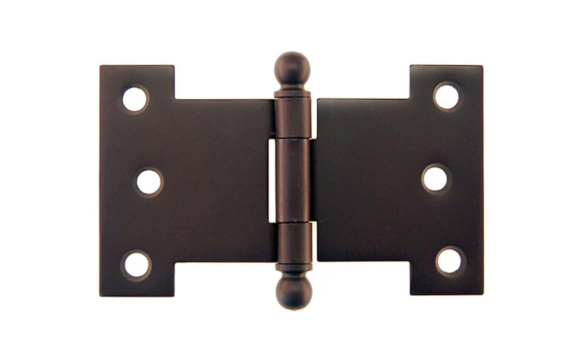 Solid Brass Ball-Tip Parliament Hinge ~ 4" x 2-1/2" - Image 2