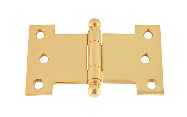 Solid Brass Ball-Tip Parliament Hinge ~ 4" x 2-1/2" - Image 3