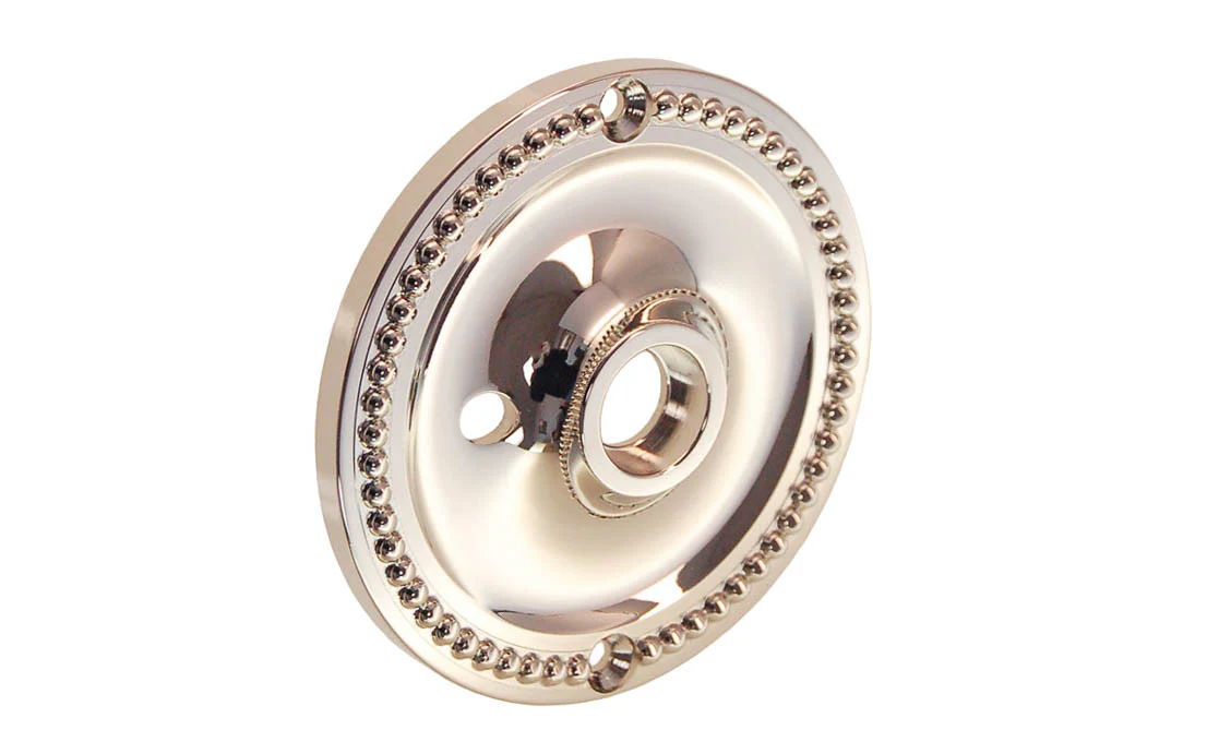 Solid Brass Beaded Rosette ~ Privacy (Locking) - Image 4