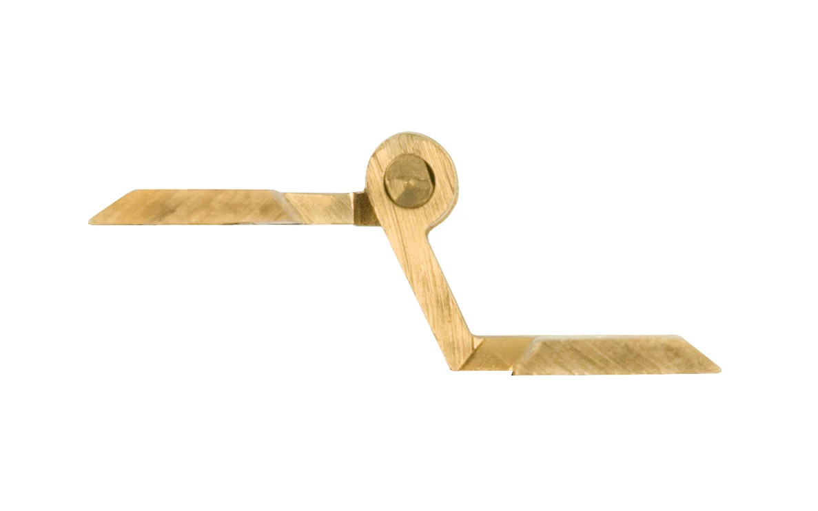 Solid Brass Cabinet Hinge "Colonial Revival" Style ~ 3/8" Offset Mount - Image 2
