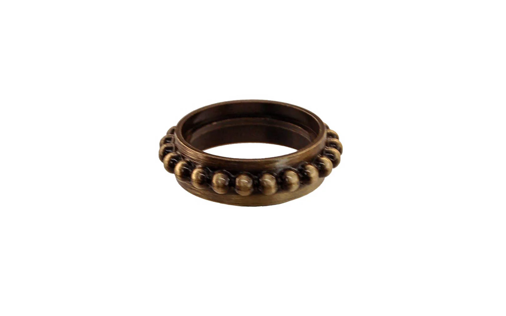 Solid Brass Caster Ring With Beaded Design