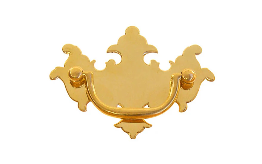 Solid Brass Chippendale Drop Pull ~ 2-1/2" On Centers