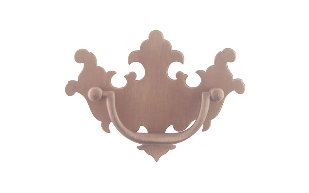 Solid Brass Chippendale Drop Pull ~ 2-1/2" On Centers - Image 2