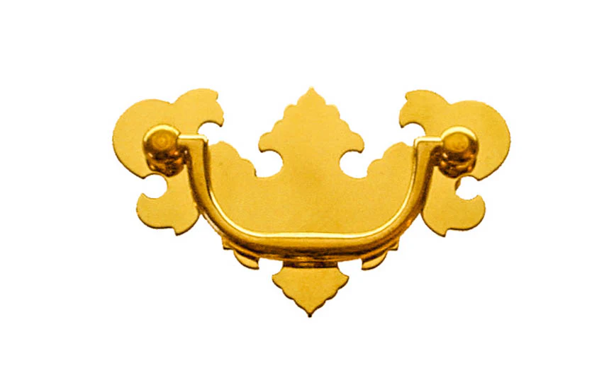 Solid Brass Chippendale Drop Pull ~ 2-1/2" On Centers - Image 2