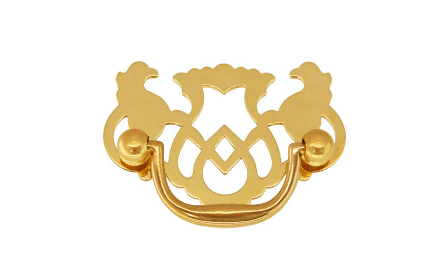 Solid Brass Chippendale Drop Pull ~ 2" On Centers