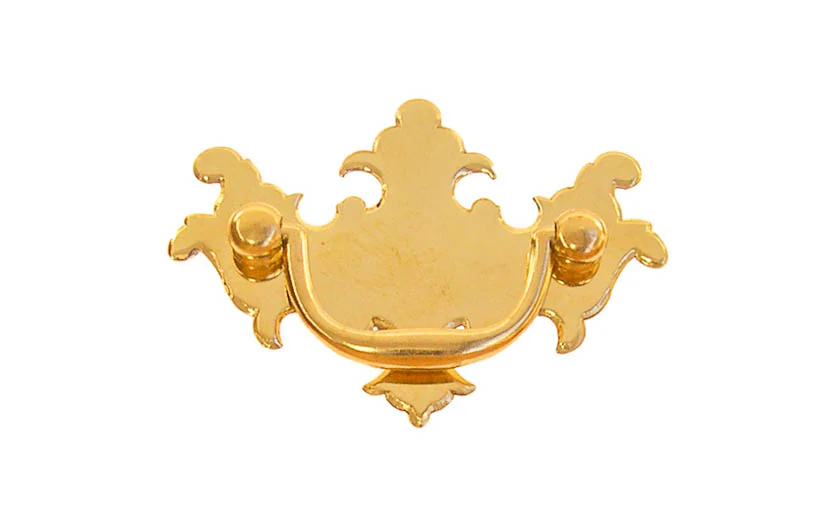 Solid Brass Chippendale Drop Pull ~ 2" On Centers - Image 2