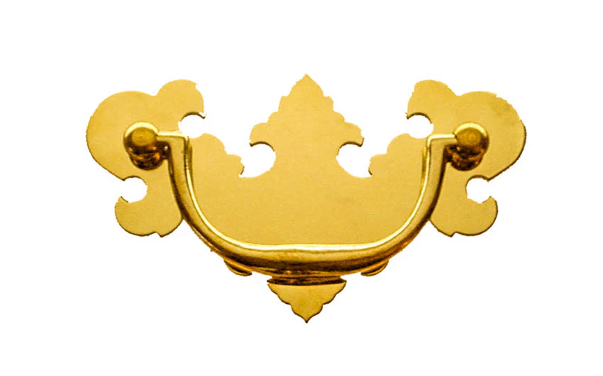 Solid Brass Chippendale Drop Pull ~ 3" On Centers