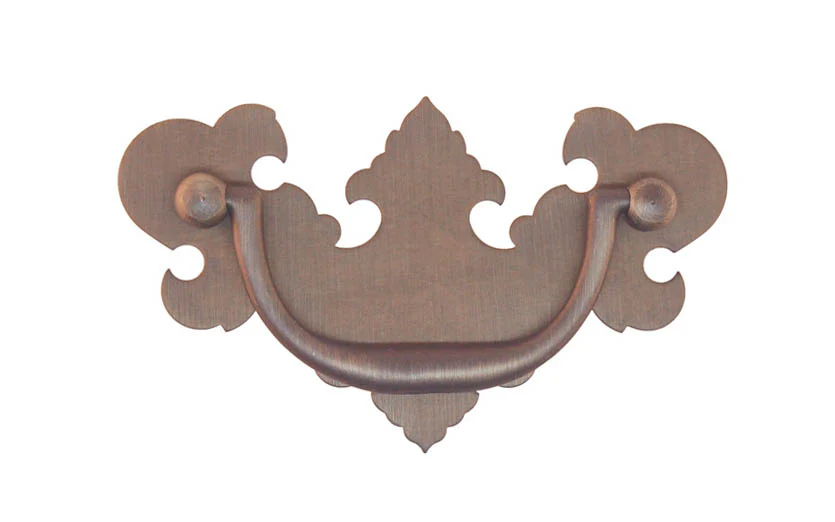 Solid Brass Chippendale Drop Pull ~ 3" On Centers - Image 2