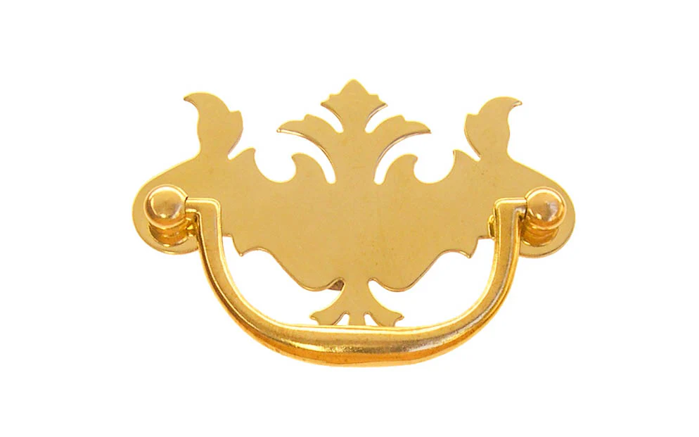 Solid Brass Chippendale Drop Pull ~ 3" On Centers
