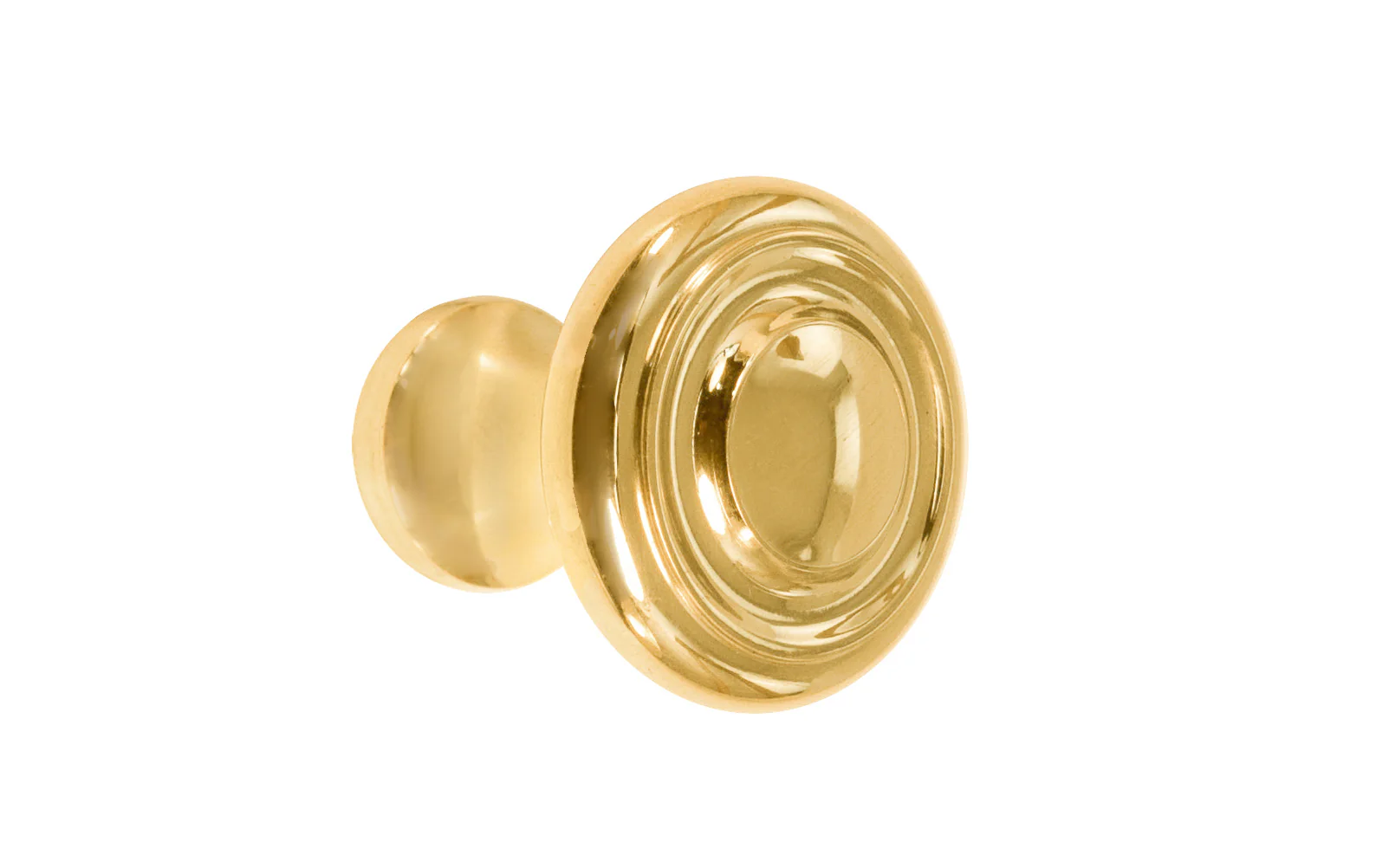 Solid Brass Classic Contemporary Cabinet Knob ~ 1" Diameter