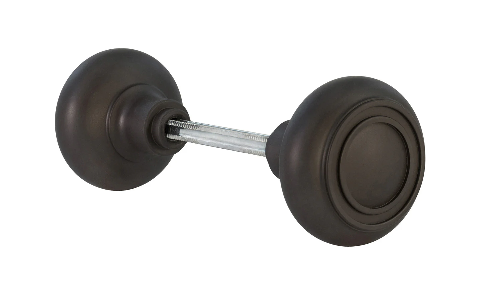 Pair of Solid Brass Core "Circle-Ring" Doorknobs - Image 3