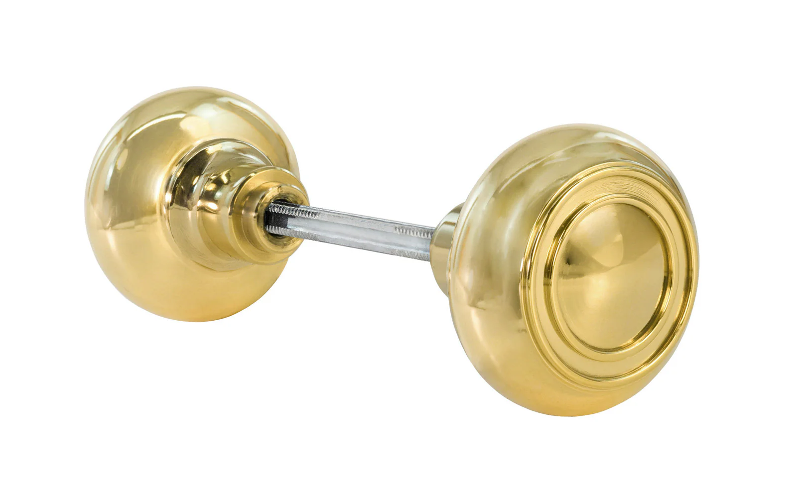 Pair of Solid Brass Core "Circle-Ring" Doorknobs - Image 4