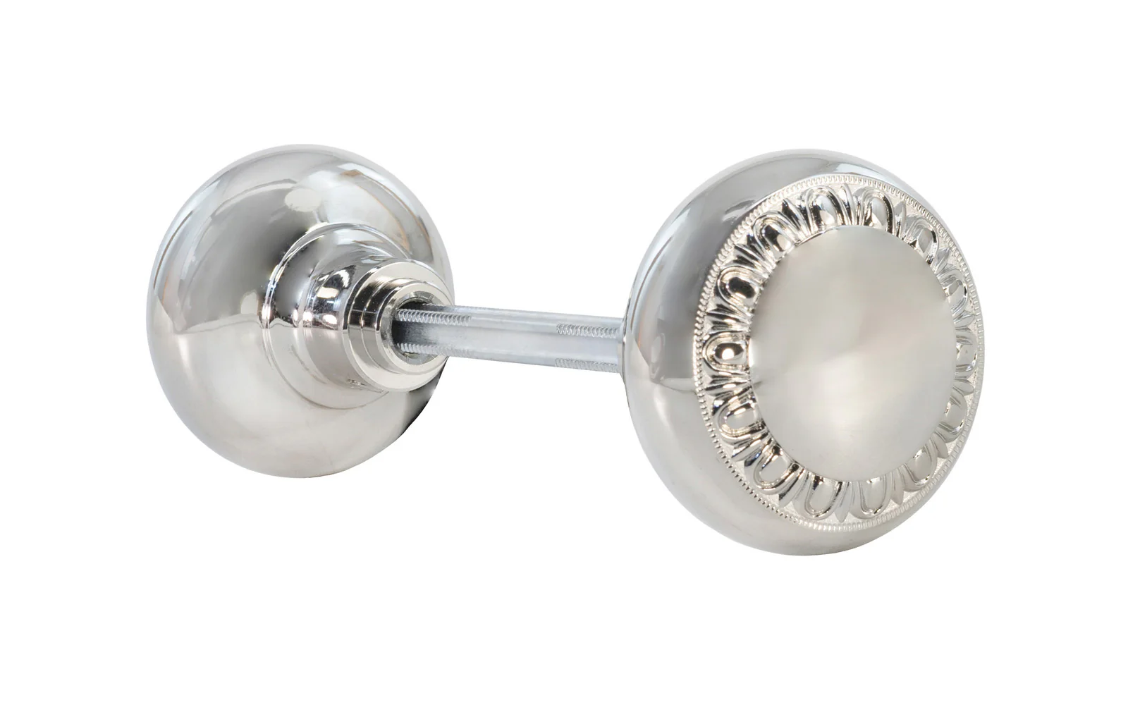 Pair of Solid Brass Core "Eggdart" Doorknobs - Image 6