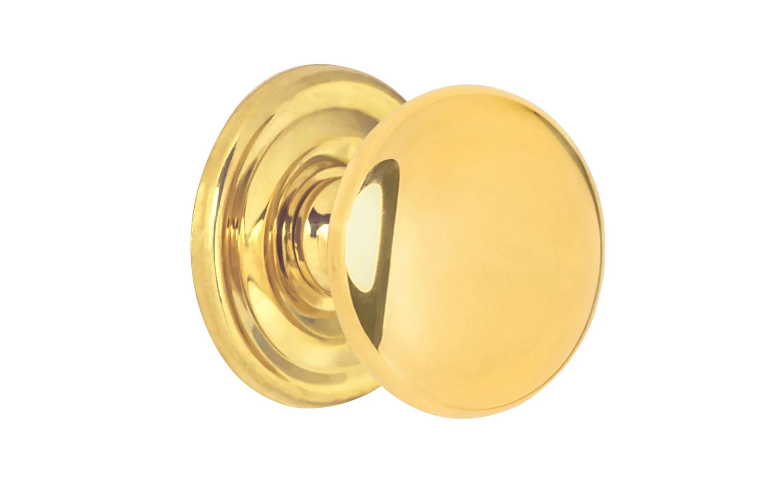 Unlacquered Solid Brass Core Cabinet Knob ~ 1-1/4" Diameter